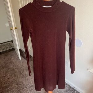 Altar'd State Rich Brown Long Sleeve Dress